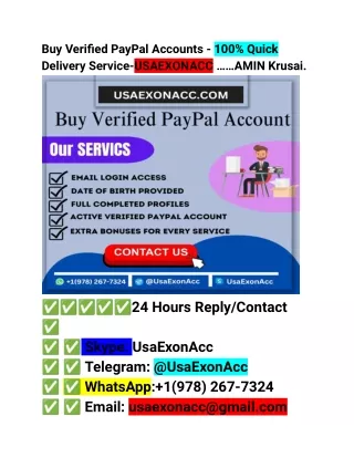 Buy Verified PayPal Account - 100% Best USA, UK, CA