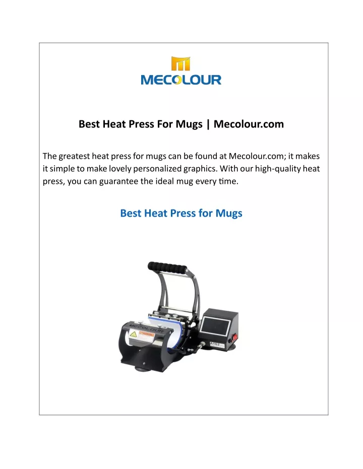 best heat press for mugs mecolour com