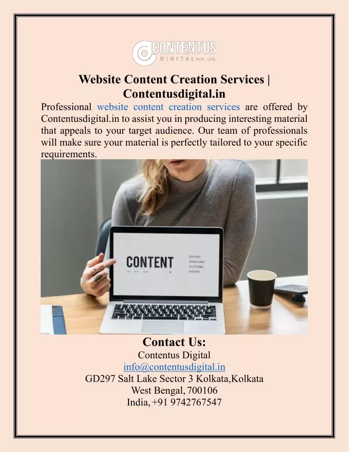 website content creation services