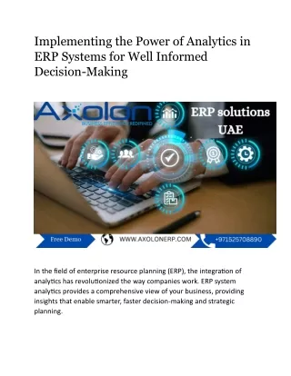 implementing the power of analytics