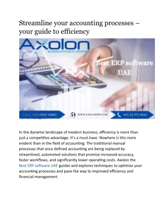 streamline your accounting processes your guide