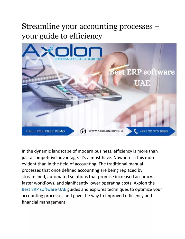 streamline your accounting processes your guide