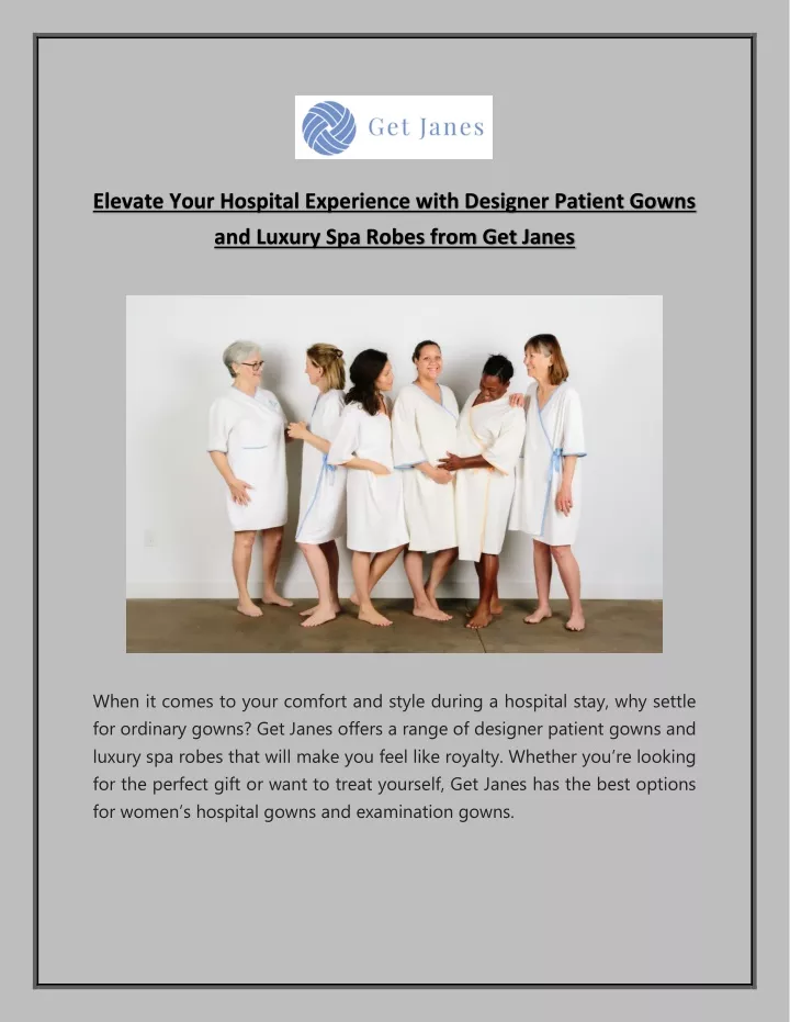 elevate your hospital experience with designer