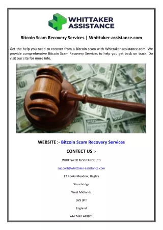 bitcoin scam recovery services whittaker