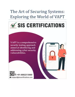the art of securing systems exploring the world