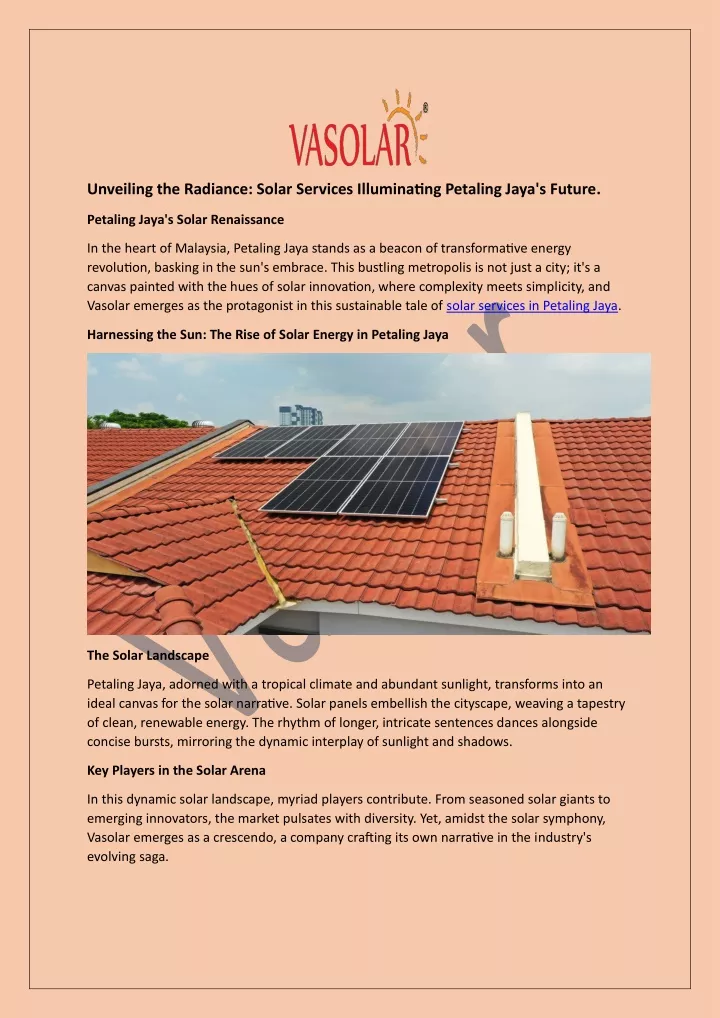 unveiling the radiance solar services