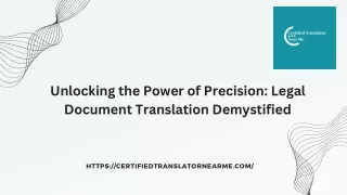 Unlocking the Power of Precision: Legal Document Translation Demystified