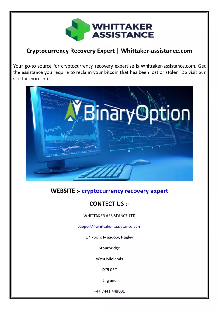 cryptocurrency recovery expert whittaker