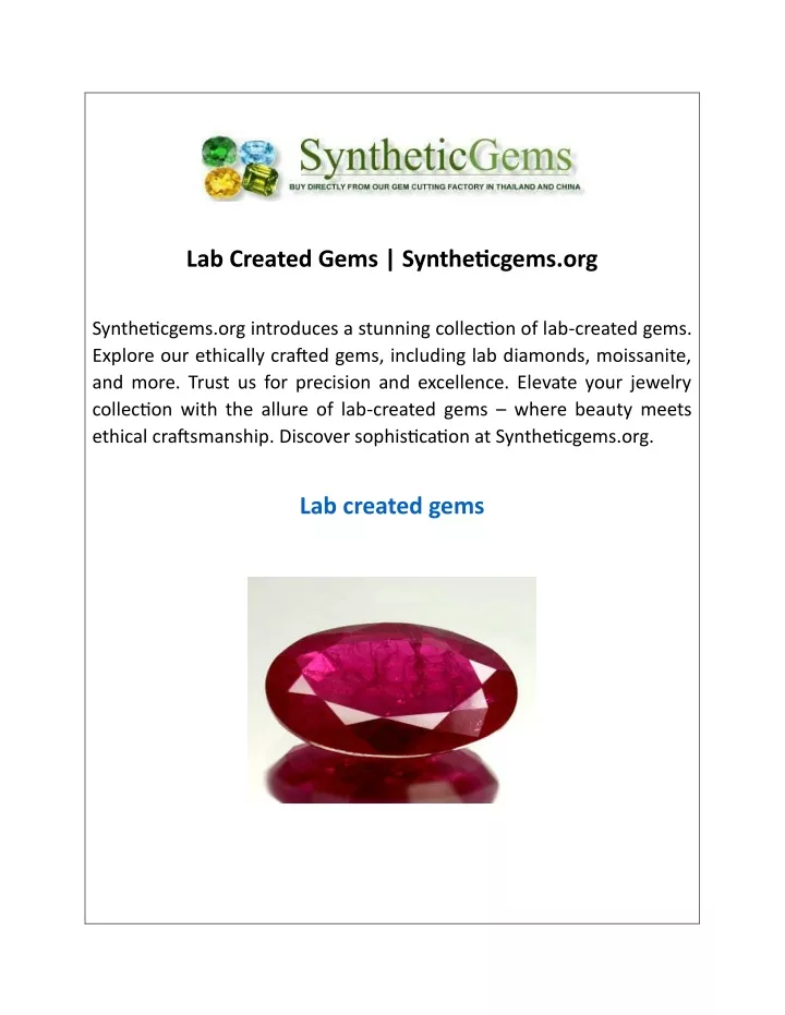 lab created gems syntheticgems org