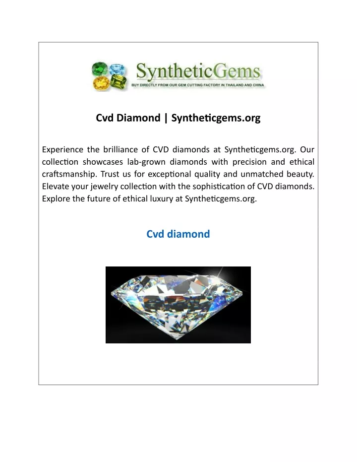cvd diamond syntheticgems org