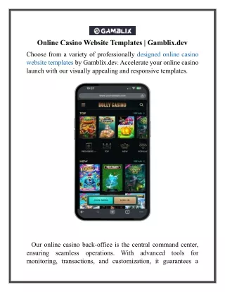 Online Casino Website Templates Gamblix.dev
