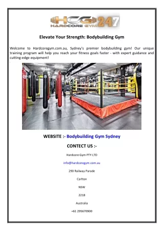 Elevate Your Strength Bodybuilding Gym