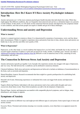 Side Effects Of Depression Psychologist Ashmore (07) 5539 9798