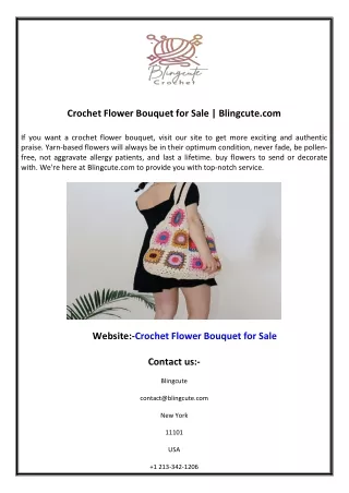 Crochet Flower Bouquet for Sale  Blingcute.com