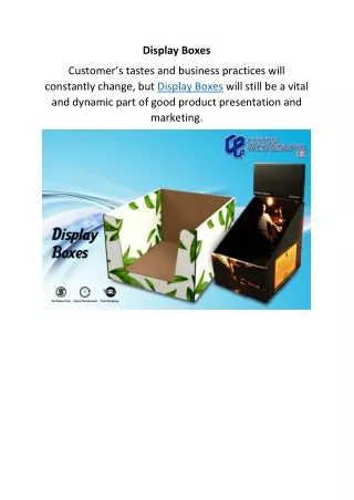 display boxes