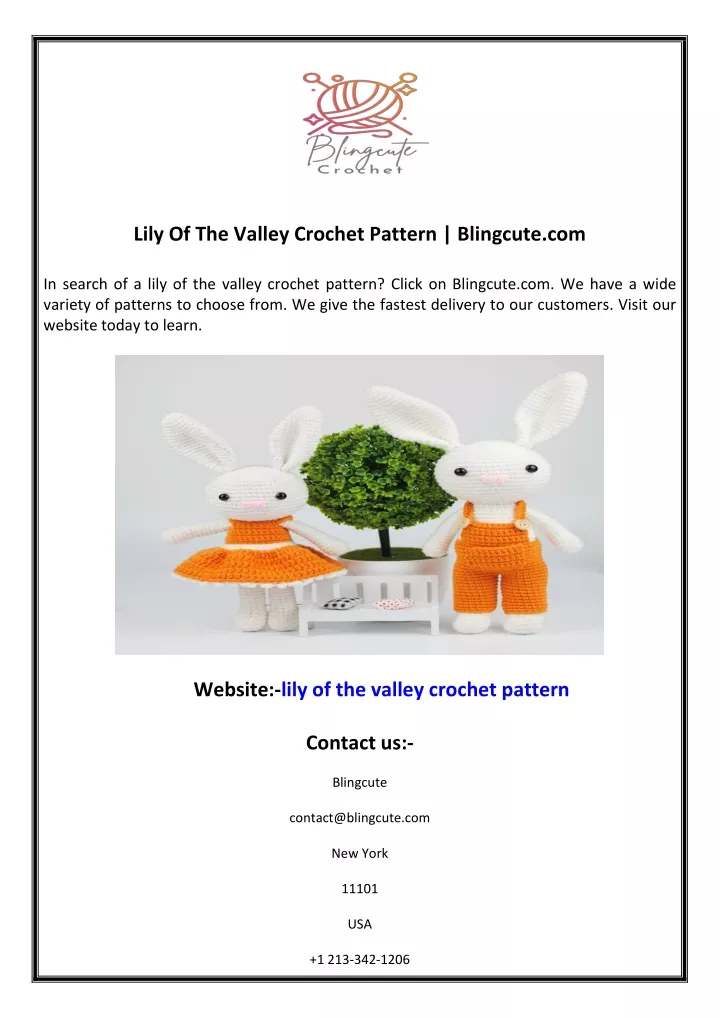 lily of the valley crochet pattern blingcute com