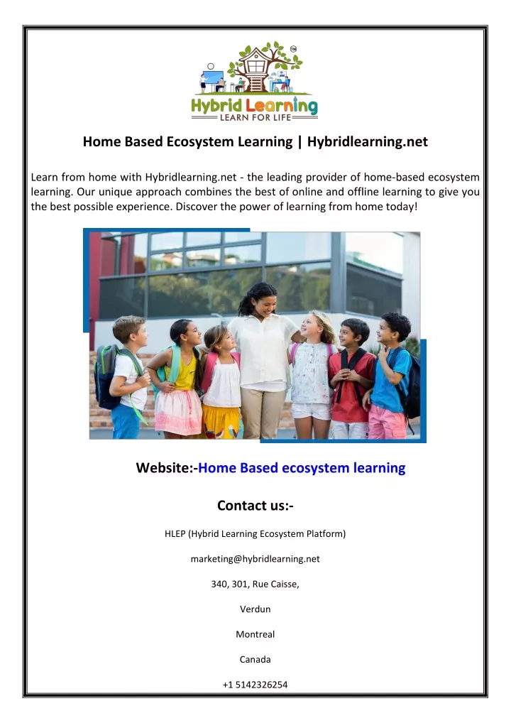 home based ecosystem learning hybridlearning net