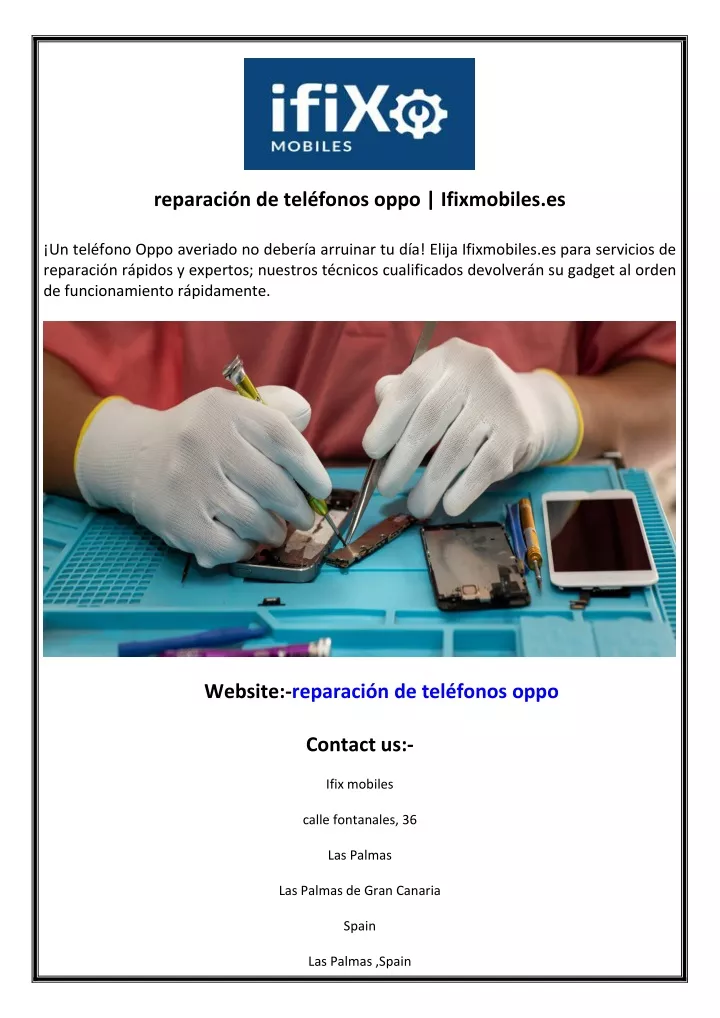 reparaci n de tel fonos oppo ifixmobiles es