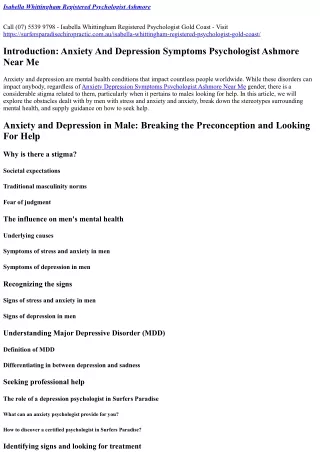 My Depression Is Getting Worse Psychologist Ashmore (07) 5539 9798