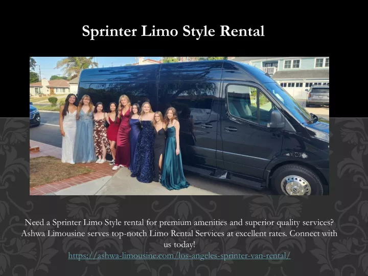 sprinter limo style rental