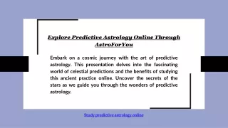Explore Predictive Astrology Online Through AstroForYou