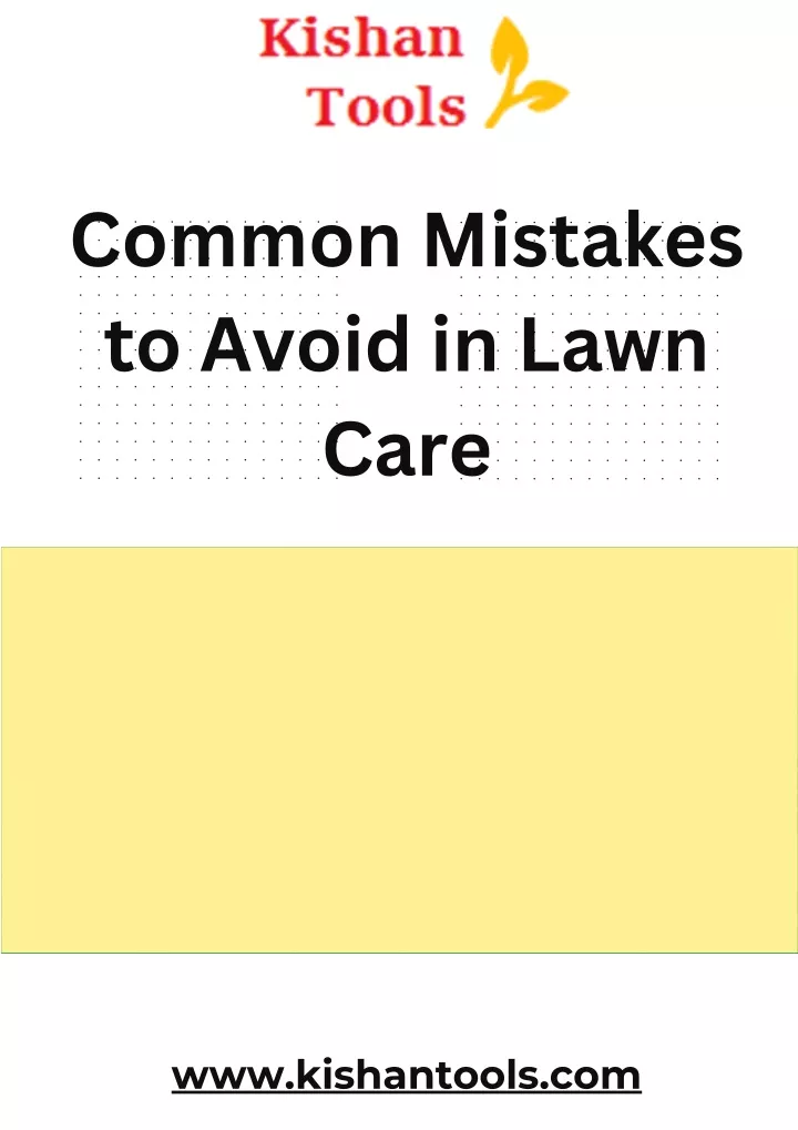 common mistakes to avoid in lawn care