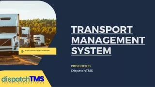 Transport Management System - DispatchTMS