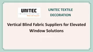 Vertical Blind Fabric Suppliers for Elevated Window Solutions