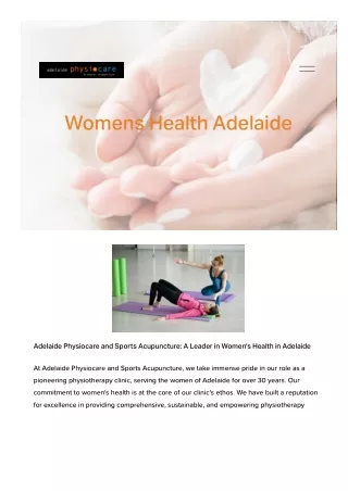 Womens Health Adelaide