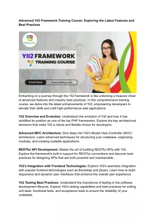 Yii2 Course Training in Ahmedabad