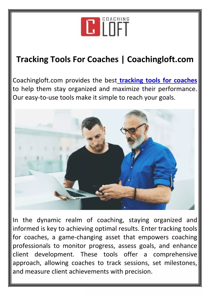 tracking tools for coaches coachingloft com