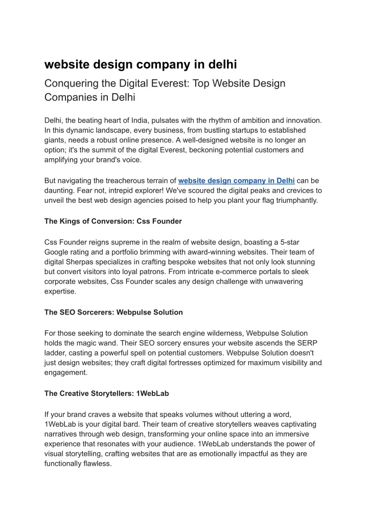 website design company in delhi