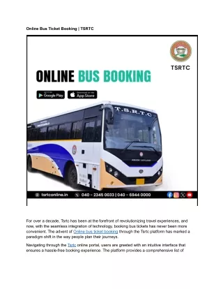 online bus ticket booking tsrtc