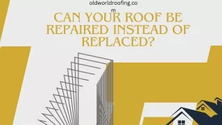Can Your Roof be Repaired Instead of Replaced  ?
