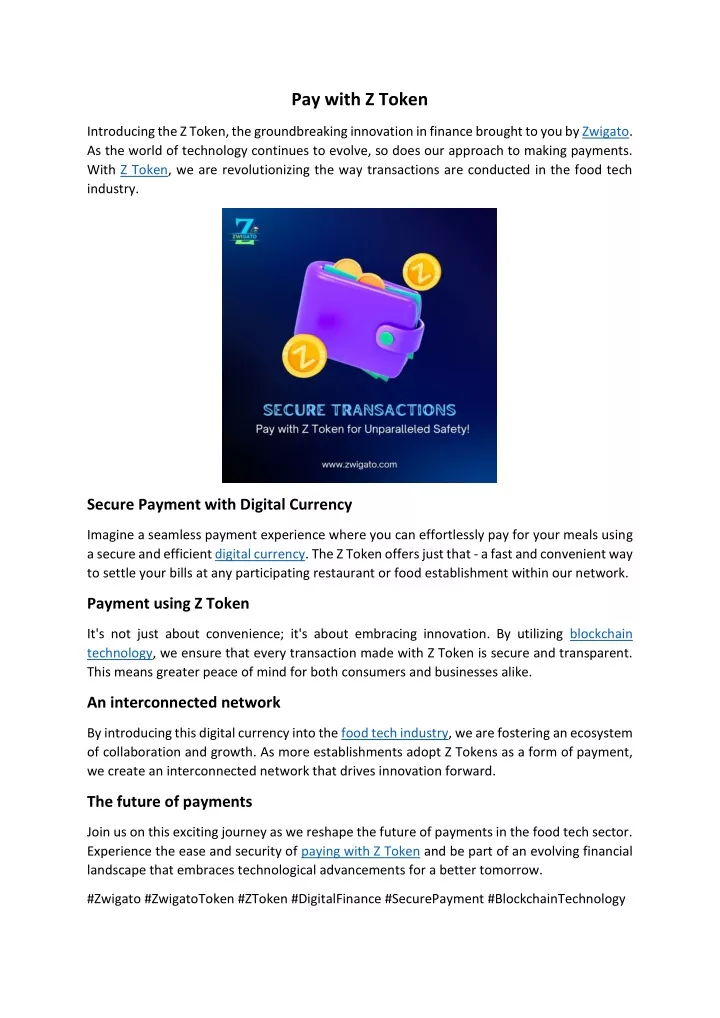 pay with z token