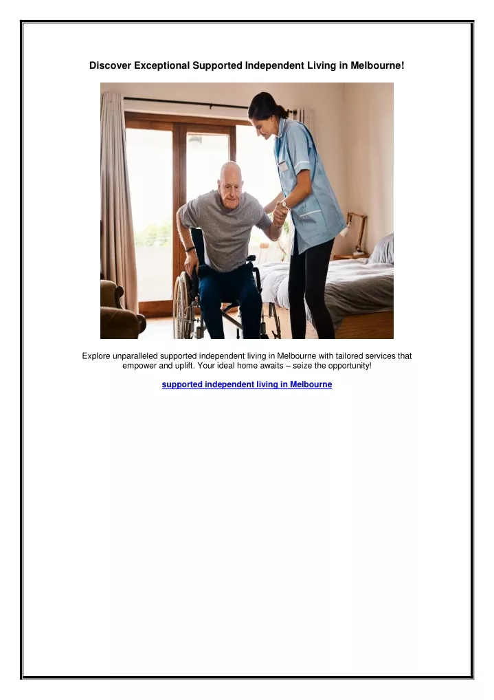 discover exceptional supported independent living