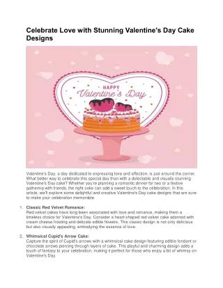 Celebrate Love with Stunning Valentine's Day Cake Designs