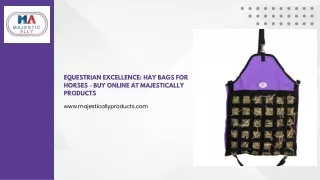 Purple &  white business profile prEquestrian Excellence Hay Bags for Horses - Buy Online at Majestically Productsesenta