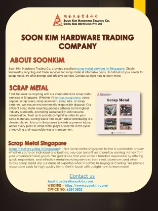 Scrap Metal in Singapore