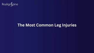 The Most Common Leg Injuries