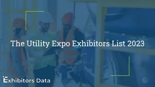 The Utility Expo Exhibitors List 2023
