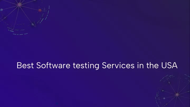 best software testing services in the usa