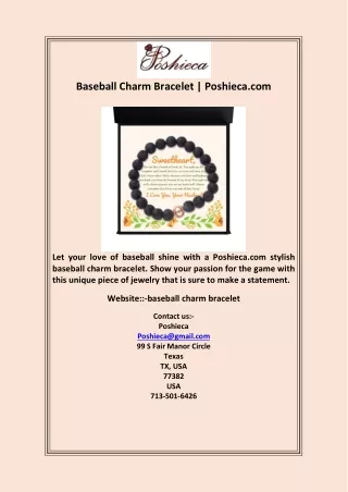 baseball charm bracelet