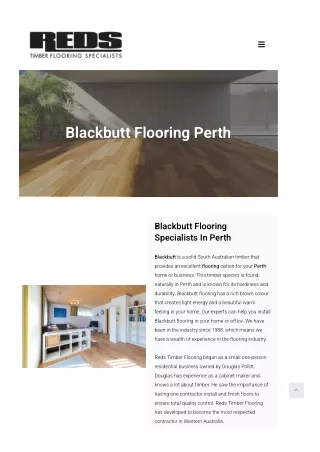 Blackbutt Flooring Perth