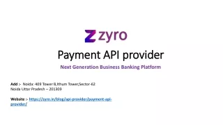 Payment API provider