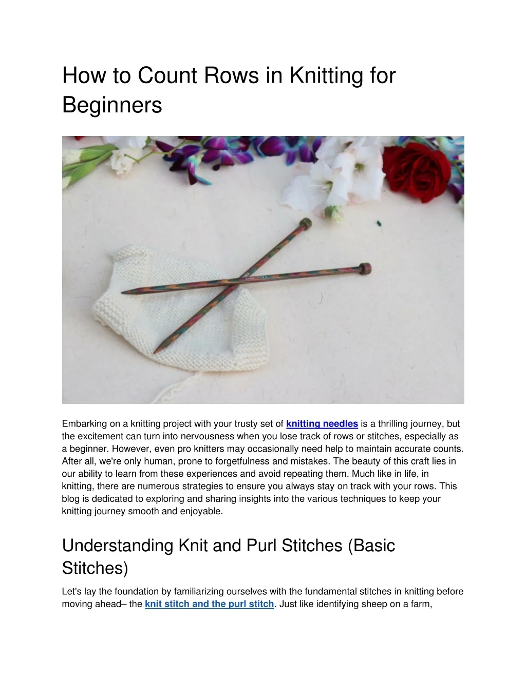 PPT - How to count rows in knitting for beginners PowerPoint ...