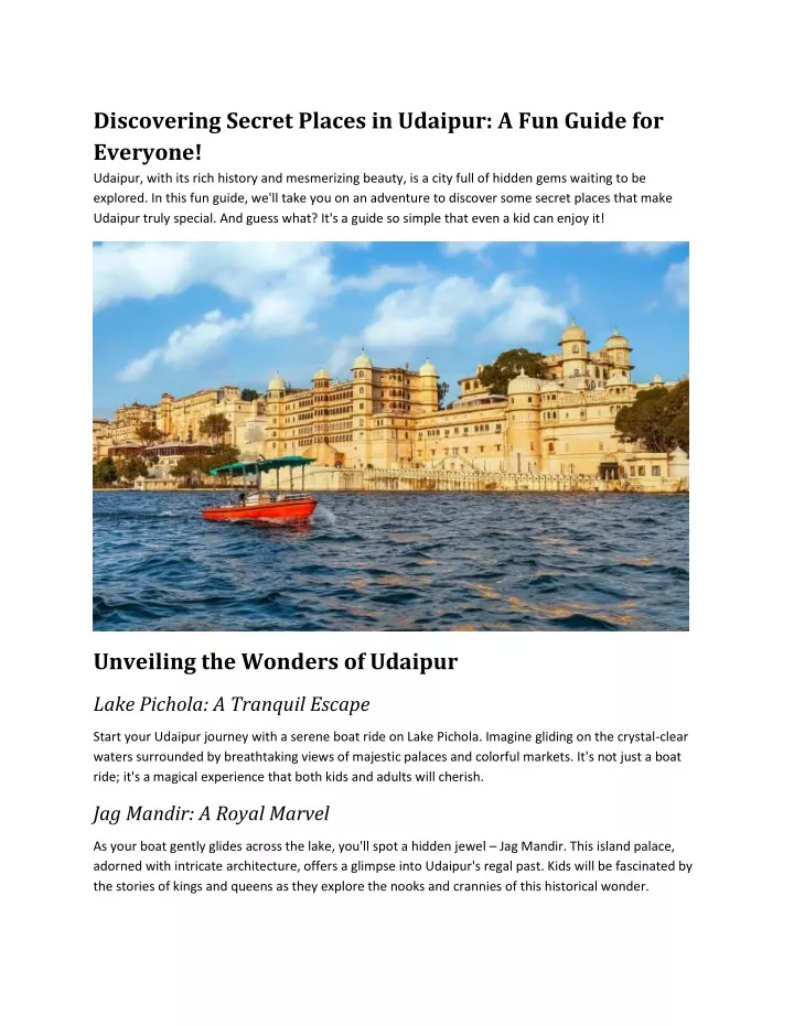 discovering secret places in udaipur a fun guide