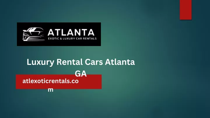 luxury rental cars atlanta ga