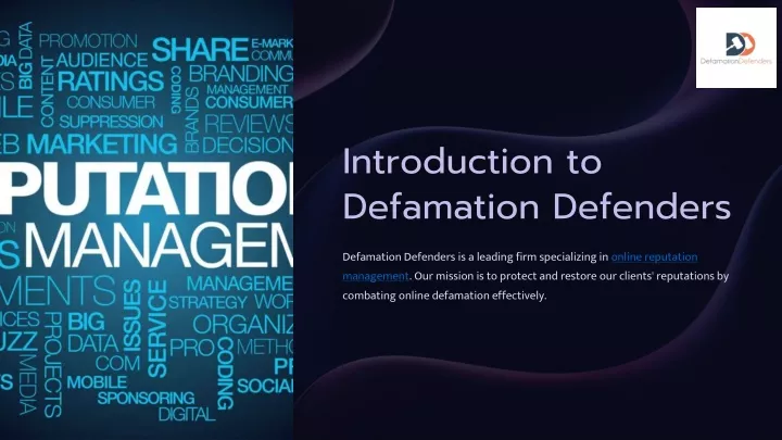 introduction to defamation defenders