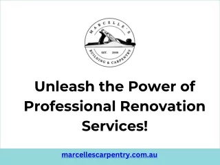 Unleash the Power of Professional Renovation Services